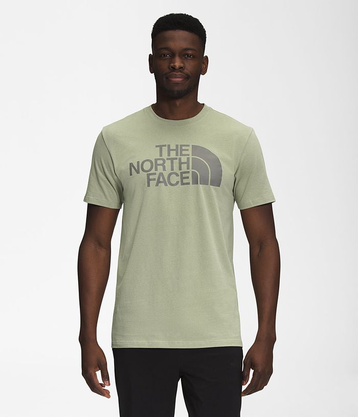 The North Face Mens T-Shirts Short Sleeve Half Dome 570RJSXWA - Green